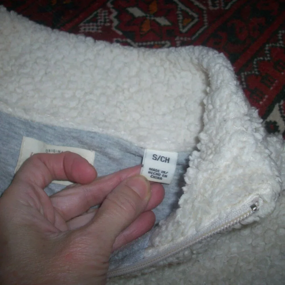 WEATHERPROOF Women's Sherpa Sweater Jacket long Sleeve Size Small S Cozy 1/4 Zip - Picture 8 of 11
